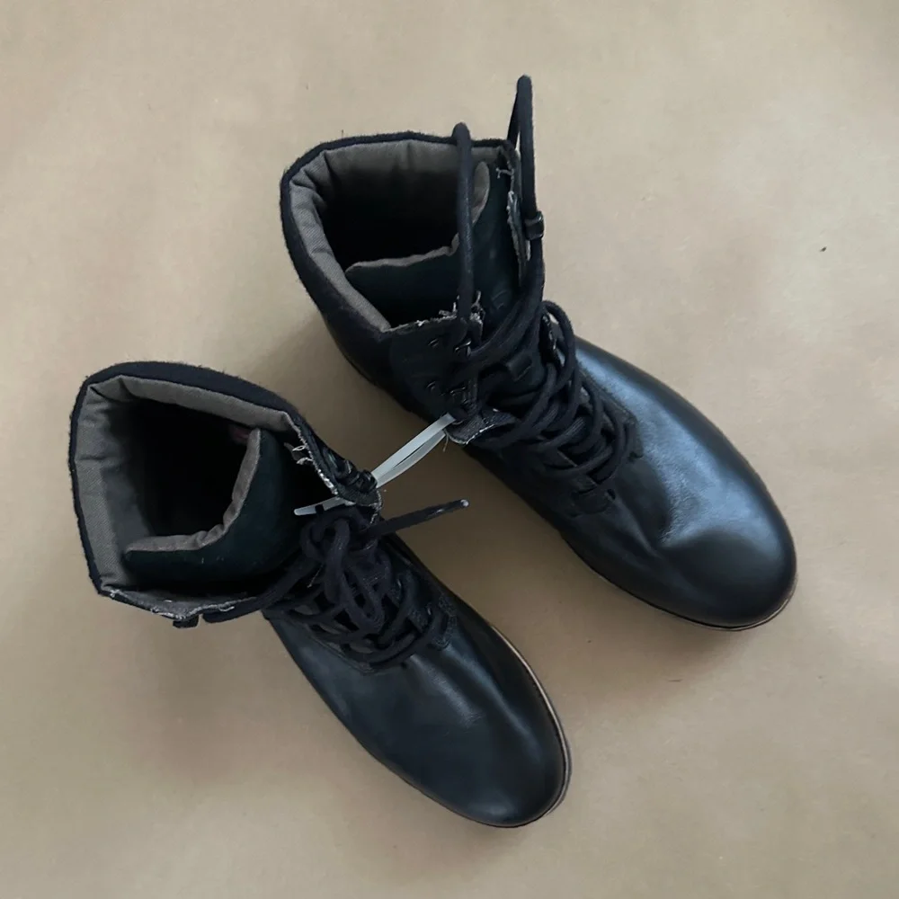 THE NORTH FACE 100 Gram Black Leather Boots Lace-Up SIZE 14 MEN’S Rugged Outdoor - Picture 11 of 14